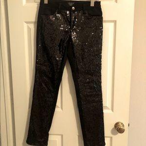 Black sequin pants